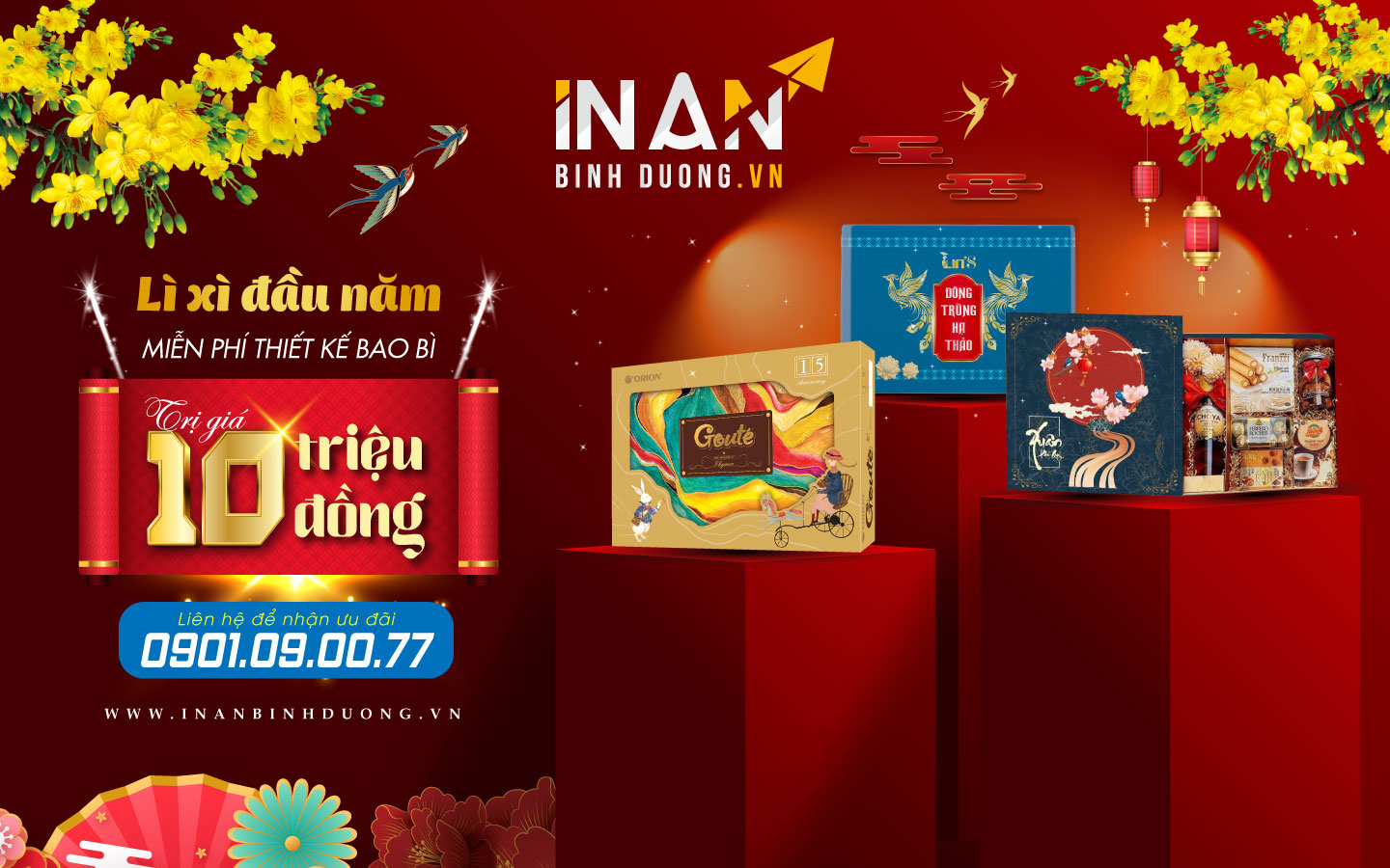 KHAI XUÂN LÌ XÌ ĐẦU NĂM - MIỄN PHÍ GÓI THIẾT KẾ BAO BÌ CHO ĐƠN HÀNG IN ẤN TẠI IN ẤN BÌNH DƯƠNG