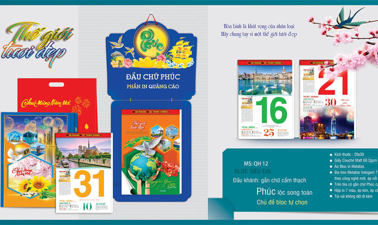LỊCH BLOC - ẤN PHẨM GÓP MẶT TRONG MỌI KHÔNG GIAN GIA ĐÌNH VIỆT NGÀY TẾT