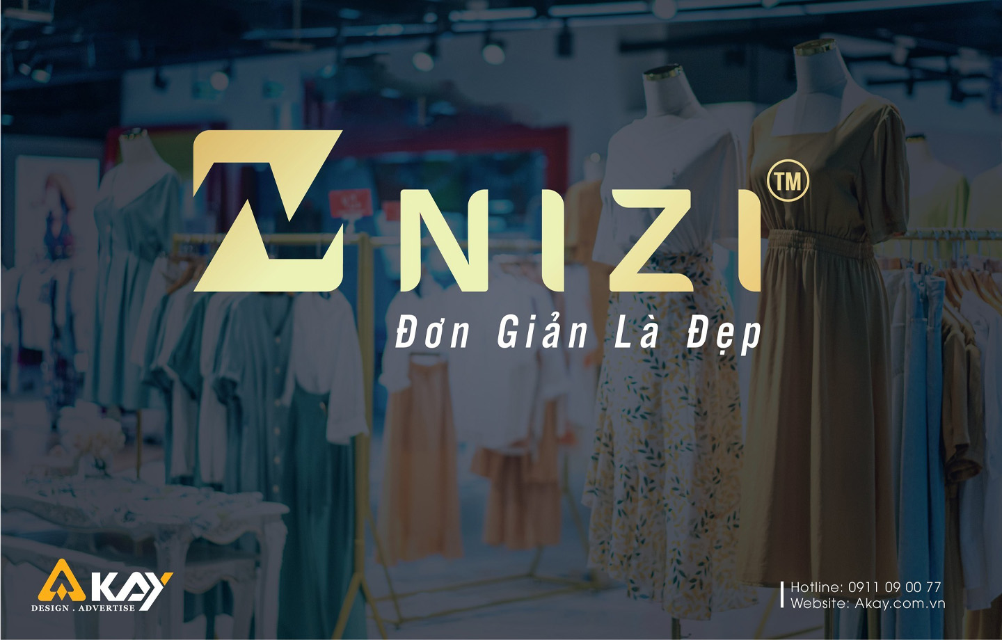 THIẾT KẾ LOGO, THI CÔNG CỬA HÀNG QUẦN ÁO NIZI TẠI BÌNH DƯƠNG