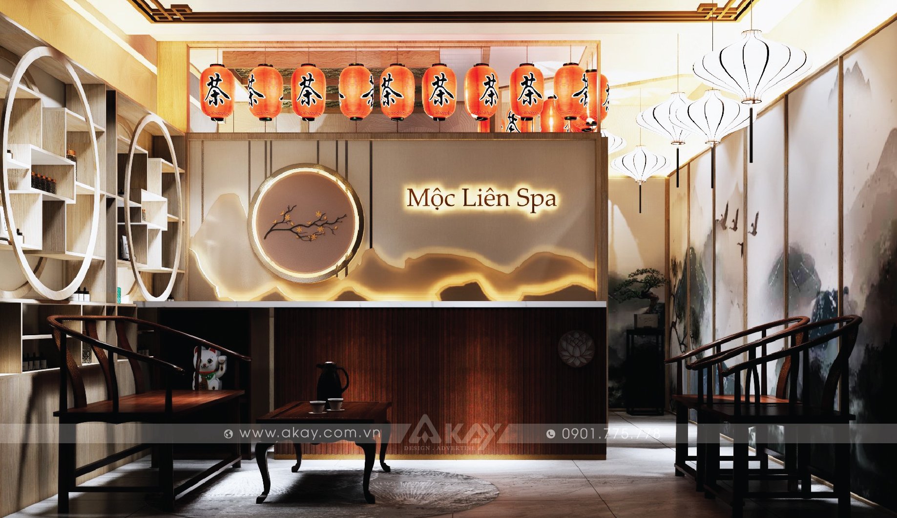 THIẾT KẾ THI CÔNG SPA SANG TRỌNG HÚT MẮT THEO PHONG CÁCH NHẬT