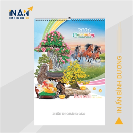 In Lịch Tết Treo Tường 2026 – Chủ Đề “Bonsai Như Ý Cát Tường”