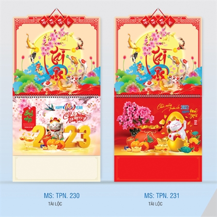  In ấn mẫu lịch 13 tờ năm 2023