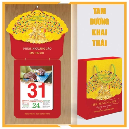 Bìa Lịch Gắn Bloc 2027 - Tam Dương Khai Thái